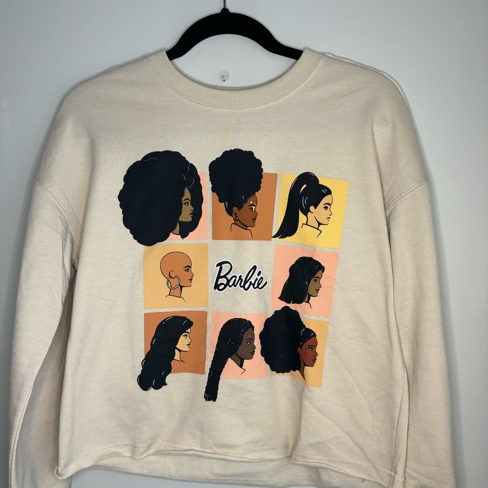 Barbie Squares Cropped Crewneck